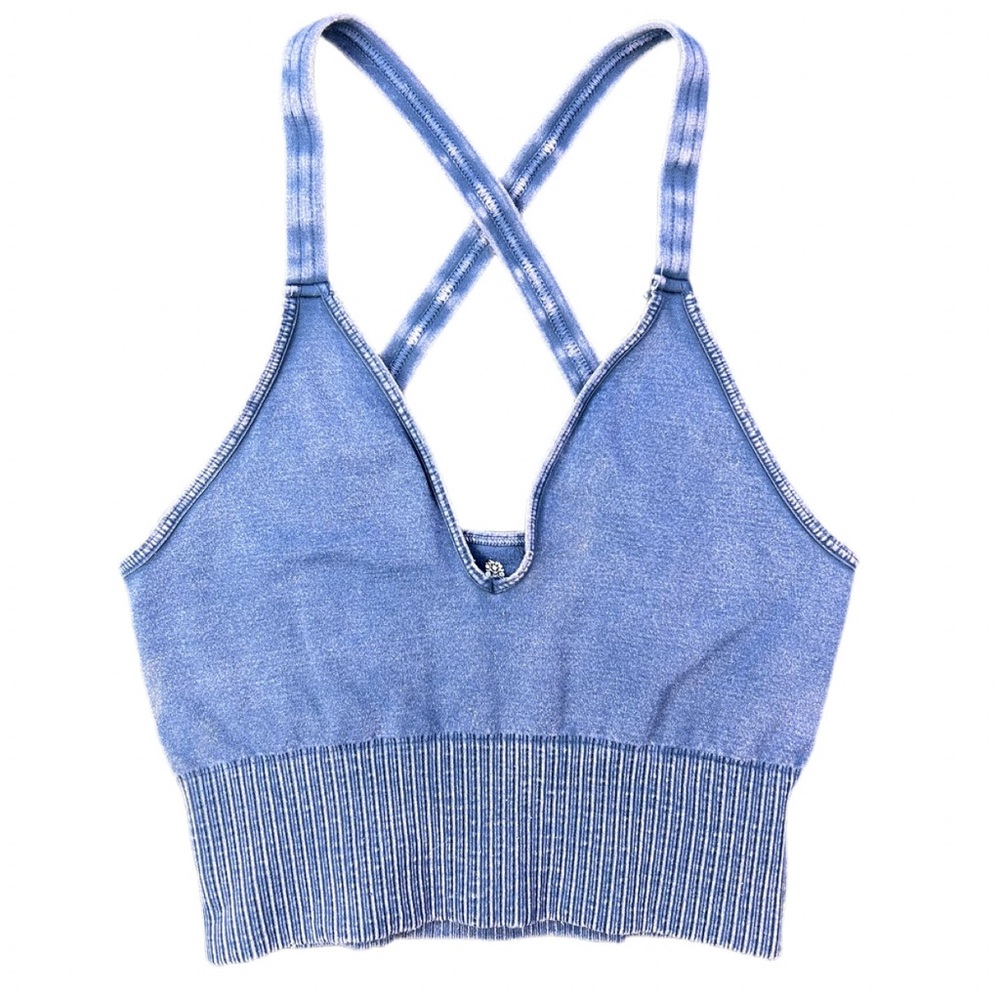 FREE PEOPLE Movement Good Karma Crop Top in Deep Navy - XS/S
